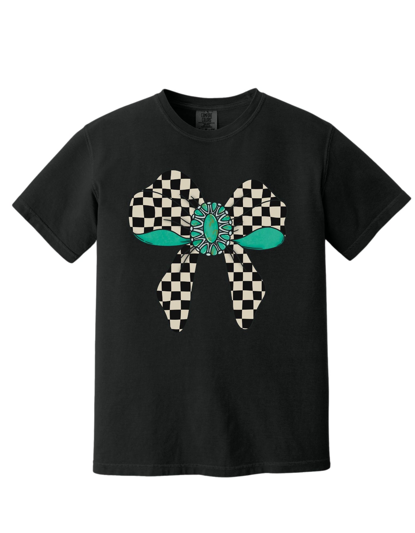 Checkered Western Bow-DTF Transfer