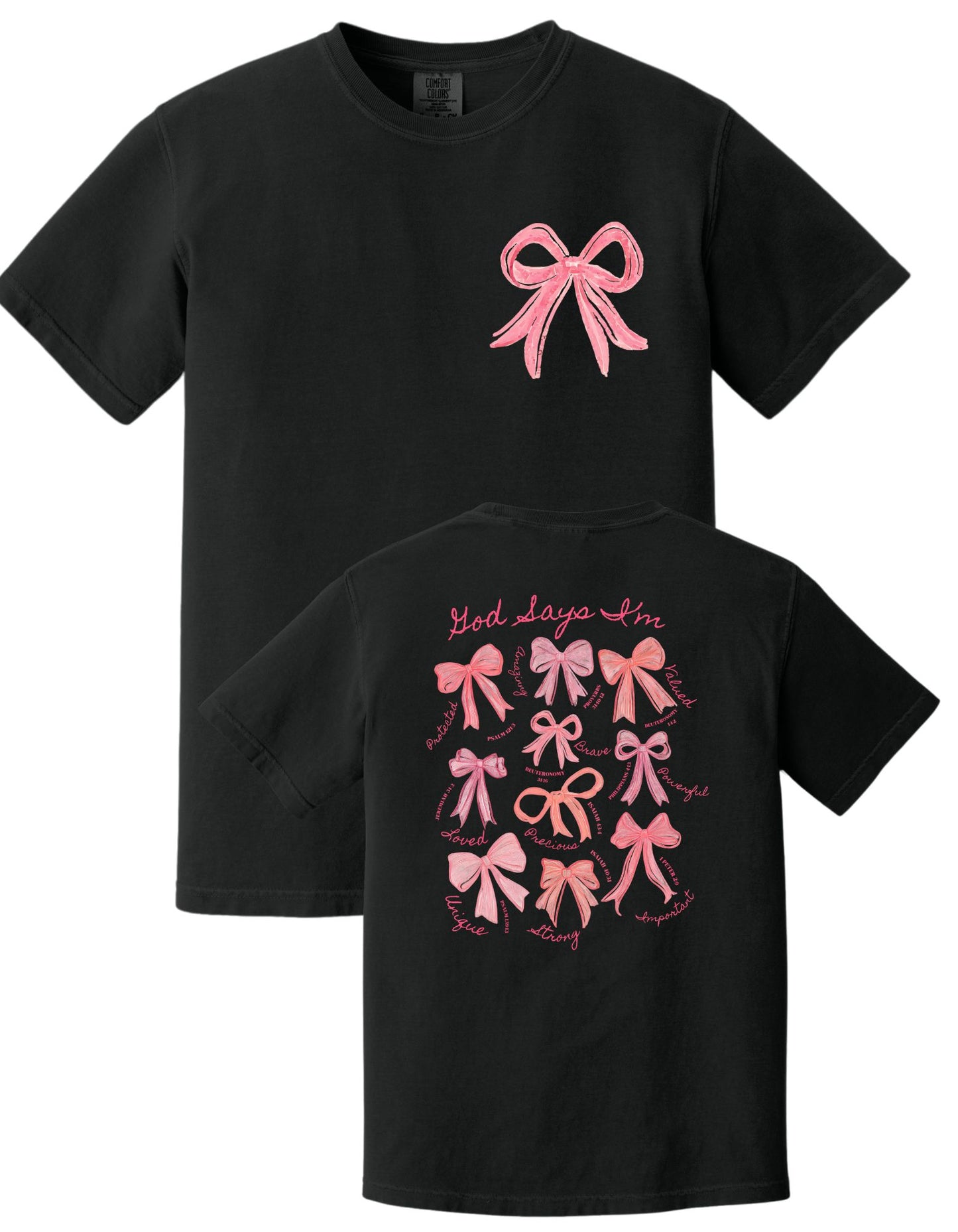 God Says i am bows-DTF Transfer FREE LEFT CHEST PRINT