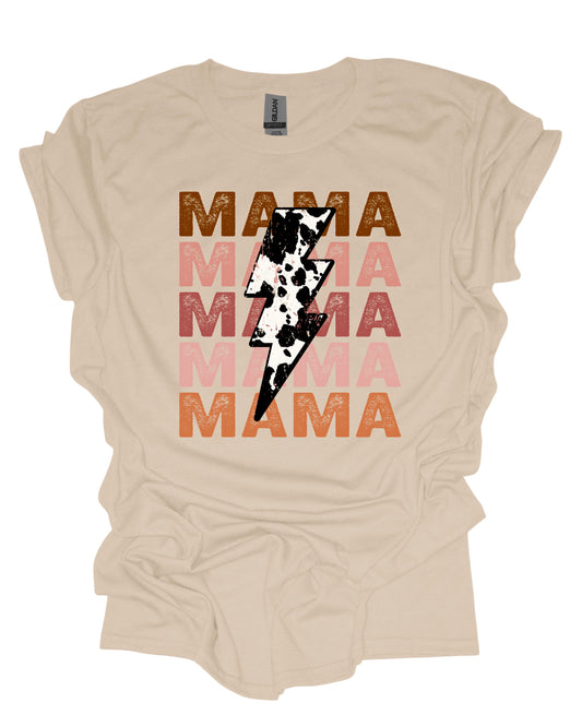 Mama cow print bolt - DTF Transfer