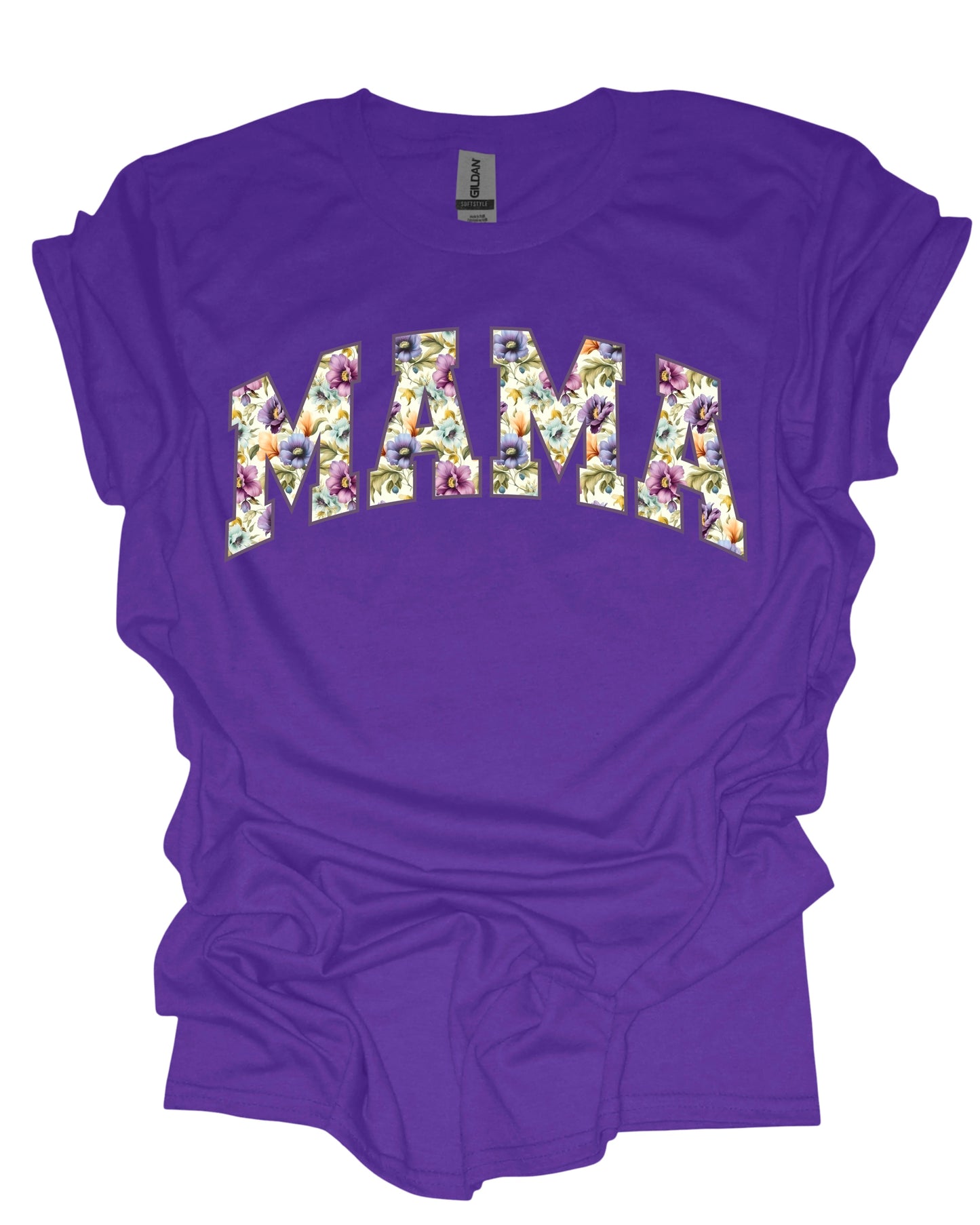 Collegiate mama purple floral - DTF Transfer