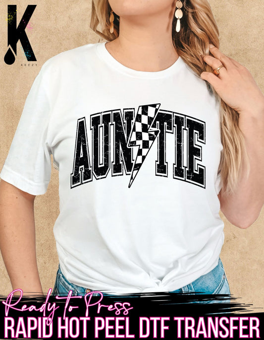 Auntie checkered  - DTF Transfer